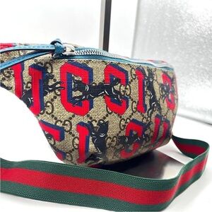 Gucci Red and Blue Belt Bag